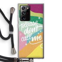Don't call: Samsung Galaxy Note 20 Ultra / Note 20 Ultra 5G Transparant Hoesje met koord