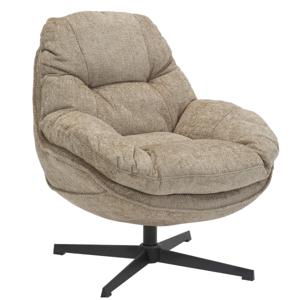 Draaifauteuil Leonne Taupe - Giga Meubel