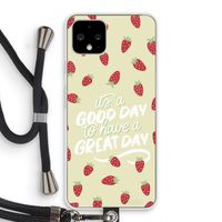 Don't forget to have a great day: Pixel 4 Transparant Hoesje met koord