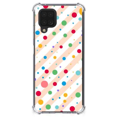 Samsung Galaxy A12 Doorzichtige Silicone Hoesje Dots Samsung Galaxy A12 Doorzichtige Silicone Hoesje Dots