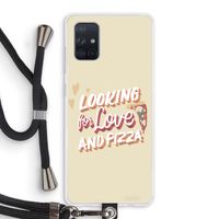 Pizza is the answer: Samsung Galaxy A71 Transparant Hoesje met koord