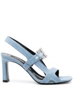 Sergio Rossi sandales en jean 90 mm - Bleu - thumbnail