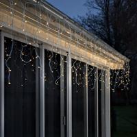 Lichtgordijn voor buiten - 200 LEDs - Extra warm wit - 6 meter - Kerstverlichting