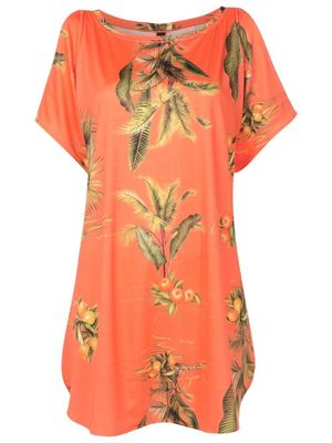 Lygia & Nanny robe fleurie à épaule dénudées - Orange