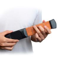 Mini Pocket Guitar Portable Guitar Trainer Finger Chord Conversion Trainer KD10(Black 4 characters)