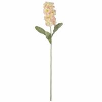 Kunstbloem Matthiola wit/roze 56 cm | 24 stuks
