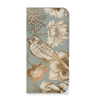 Smart Cover voor iPhone 16 Pro Max Vintage Bird Flowers