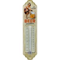 Nostalgic Art Binnen/buiten thermometer - Beer Weather - Beige - metaal - 28 x 6.5 cm - thumbnail