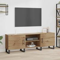 TV-kast met plank met opslag met de deur 150 x 30 x 50 cm Bewerkt hout
