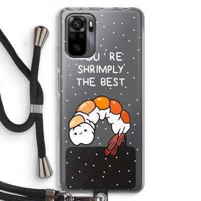 You're Shrimply The Best: Xiaomi Redmi Note 10 Pro Transparant Hoesje met koord