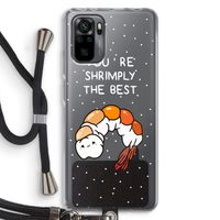 You're Shrimply The Best: Xiaomi Redmi Note 10 Pro Transparant Hoesje met koord