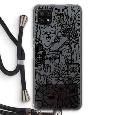 Vexx Black Mixtape: Samsung Galaxy A22 5G Transparant Hoesje met koord