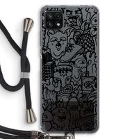 Vexx Black Mixtape: Samsung Galaxy A22 5G Transparant Hoesje met koord