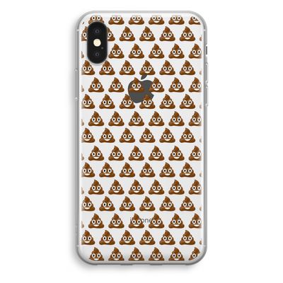 Poop emoji: iPhone XS Transparant Hoesje