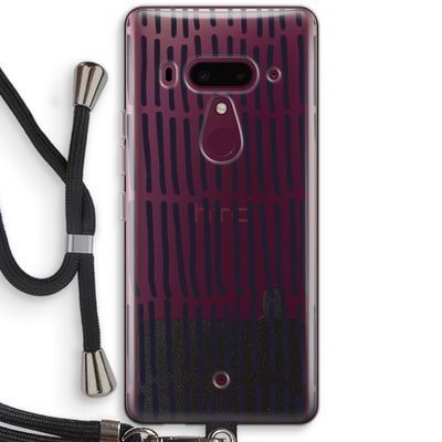 Moroccan stripes: HTC U12+ Transparant Hoesje met koord