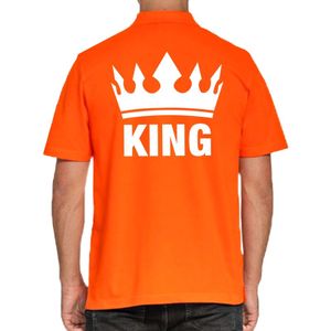 Koningsdag poloshirt King oranje voor heren