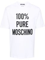 Moschino t-shirt en coton à slogan imprimé - Blanc - thumbnail