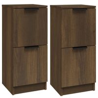 The Living Store Dressoir - Bijzetkast Hout 30x30x70 cm - Bruineiken