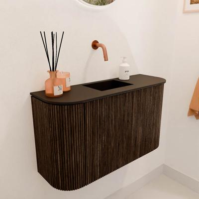 Toiletmeubel Mondiaz Joya | 73.2 cm | Meubelkleur Walnut | Faye wastafel Urban Midden | Zonder kraangat(en) Toiletmeubel Mondiaz Joya | 73.2 cm | Meubelkleur Walnut | Faye wastafel Urban Midden | Zonder kraangat(en)