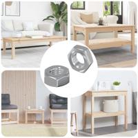 Zeshoekige Moeren 2 pcs Zilver m8 IJzer