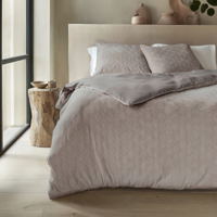 Dekbedovertrek Flanel Art - Taupe - Lits-Jumeaux (240x220 Cm) - - - Sleeptime - Dekbed-Discounter.nl