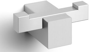 ZACK Carvo Dubbele Handdoekhaak 6,5x4,5x2,6cm geborsteld RVS