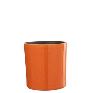 J-Line bloempot Flek - keramiek - oranje - medium - Ø 21.00 cm