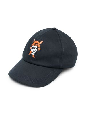 Off-White Kids casquette à logo Monster - Bleu