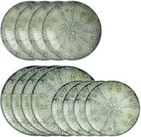 Arthur Krupp Serviesset Fusion Grey - 12-delig / 4 personen - 4 dinerborden, 4 ontbijtborden en 4 diepe borden