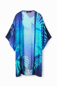 Tropische open kimono - BLUE - S