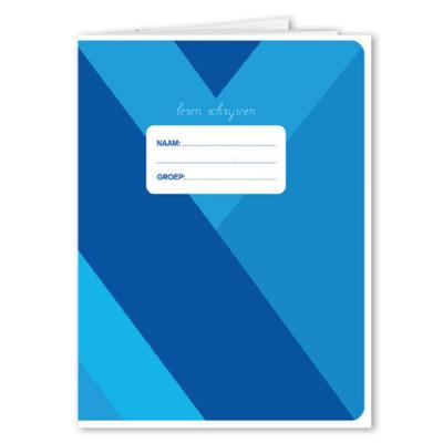 Schrift - A5 formaat - blauw - schoolschrift - lijntjes - lijntjesschriften - basisschool