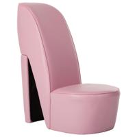 Hakstoel kunstleer roze
