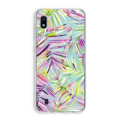 Tropical Palms Blue: Samsung Galaxy A10 Transparant Hoesje