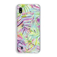 Tropical Palms Blue: Samsung Galaxy A10 Transparant Hoesje