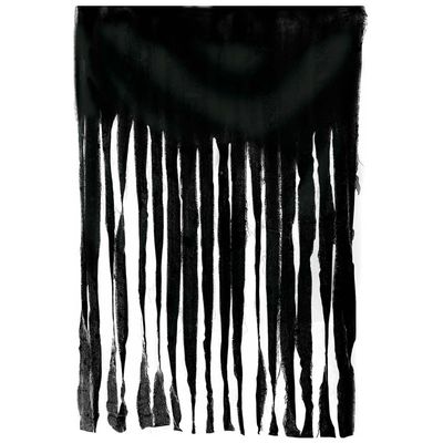 Horror/halloween deco wand/muur/plafond gordijn stof - zwart - 100 x 200 cm - griezel uitstraling