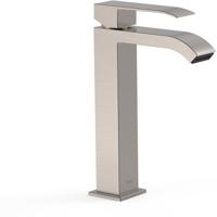 Wastafelkraan Tres Cuadro | Opbouw | Mengkraan | Waterval uitloop | Hoog model | 1-hendel | Vierkant | RVS look