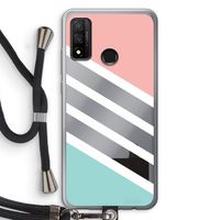 Strepen pastel: Huawei P Smart (2020) Transparant Hoesje met koord