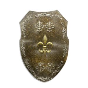 IJZEREN MUURSCHILD MET FLEUR DE LIS - ROEST (RX-372)