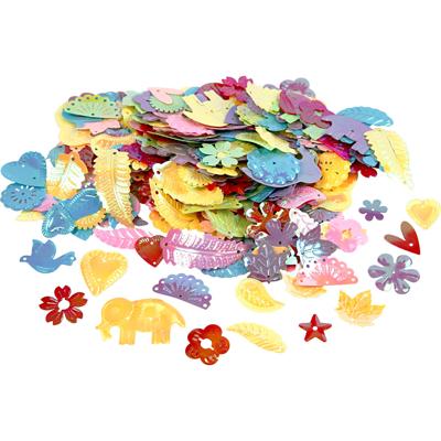 Creativ Company Pailletten, afm 15-45 mm, parelmoer kleuren, 30 gr/ 1 doos