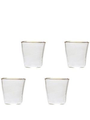 Seletti x Diesel lot de quatre verres à eau Murano - Tons neutres