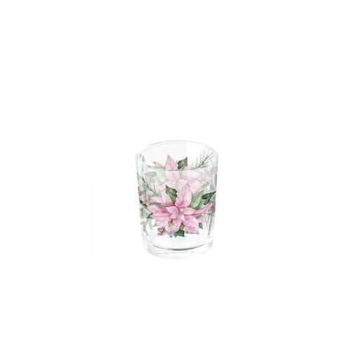 Ambiente Theelichthouder Pink poinsettia