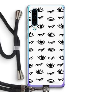 Eye pattern #2: Huawei P30 Transparant Hoesje met koord