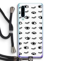 Eye pattern #2: Huawei P30 Transparant Hoesje met koord