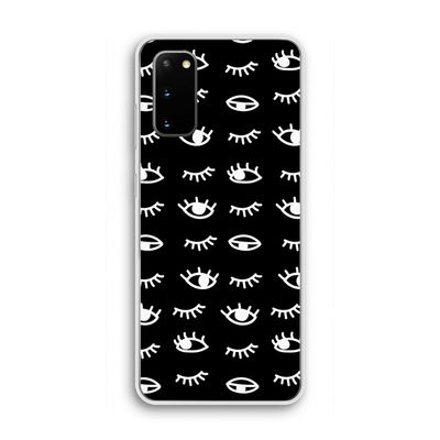 Eye pattern #3: Samsung Galaxy S20 Transparant Hoesje