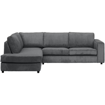 Leen Bakker - Hoekbank Stuttgart Links - Antraciet - Stof - Grijs - 205x265x80 Cm