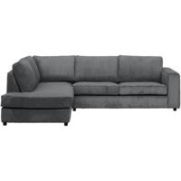 Leen Bakker - Hoekbank Stuttgart Links - Antraciet - Stof - Grijs - 205x265x80 Cm