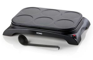 Domo DO8709P crepe maker 6 crêpe(s) 1000 W Zwart