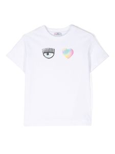 Chiara Ferragni Kids t-shirt en coton à logo imprimé - Blanc