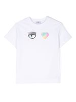 Chiara Ferragni Kids t-shirt en coton à logo imprimé - Blanc