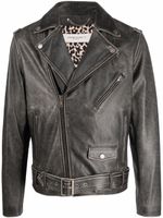 Golden Goose veste de moto en cuir - Noir - thumbnail